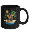 Summer Vacation Dabbing Rottweiler Surfing Surfboard Gift Mug Coffee Mug | Teecentury.com