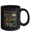 Awesome Since June 1980 Vintage 42th Birthday Gifts Mug Coffee Mug | Teecentury.com