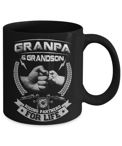 Motocross Grandpa And Grandson Riding Partners For Life Mug Coffee Mug | Teecentury.com