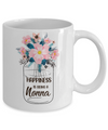 Happiness Is Being Nonna Life Flower Nonna Gifts Mug Coffee Mug | Teecentury.com