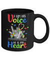 I'm His Voice He Is My Heart Autism Awareness Mug Coffee Mug | Teecentury.com