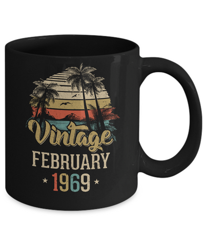 Retro Classic Vintage February 1969 53th Birthday Gift Mug Coffee Mug | Teecentury.com