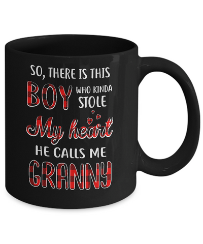This Boy Who Kinda Stole My Heart He Calls Me Granny Mug Coffee Mug | Teecentury.com