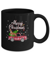 Boxer Rides Red Truck Christmas Pajama Mug Coffee Mug | Teecentury.com