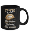 Cancer Girl Knows More Than She Says June July Birthday Mug Coffee Mug | Teecentury.com