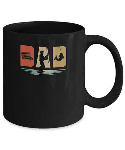 Vintage Fishing Dad Father's Day Gift Mug Coffee Mug | Teecentury.com