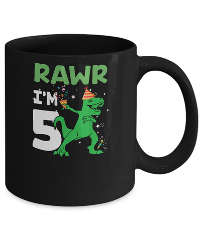 Rawr I'm 5 Birthday Gifts 2017 Dinosaur For Boys Mug Coffee Mug | Teecentury.com