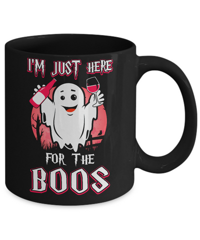 I'm Just Here For The Boos Halloween Wine Mug Coffee Mug | Teecentury.com