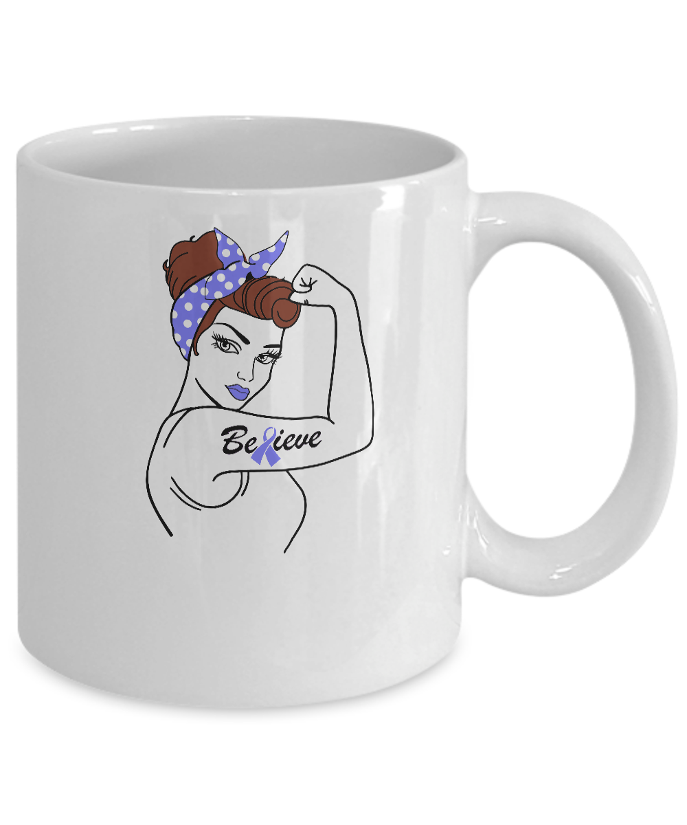 Support Stomach Cancer Awareness Warrior Believe Mug Coffee Mug | Teecentury.com