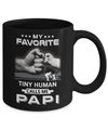 My Favorite Tiny Human Calls Me Papi Mug Coffee Mug | Teecentury.com
