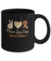 Peace Love Cure Leukemia Awareness Mug Coffee Mug | Teecentury.com
