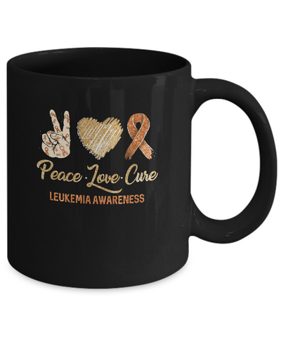 Peace Love Cure Leukemia Awareness Mug Coffee Mug | Teecentury.com