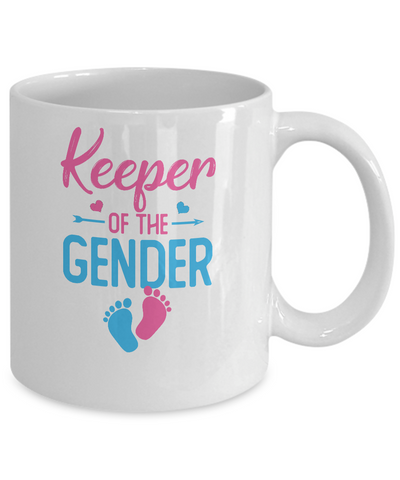 Keeper Of Gender Reveal Party Idea Baby Announcement Mug Coffee Mug | Teecentury.com