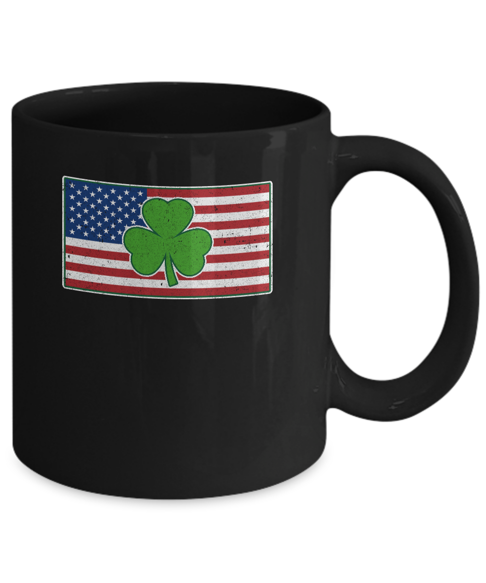 Shamrock Ireland USA Irish American Flag Gift Mug Coffee Mug | Teecentury.com