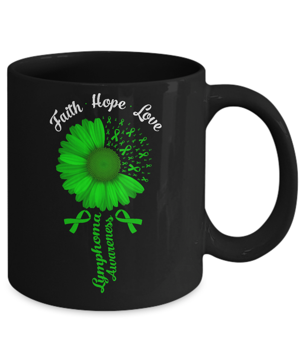 Faith Hope Love Green Lymphoma Cancer Awareness Mug Coffee Mug | Teecentury.com