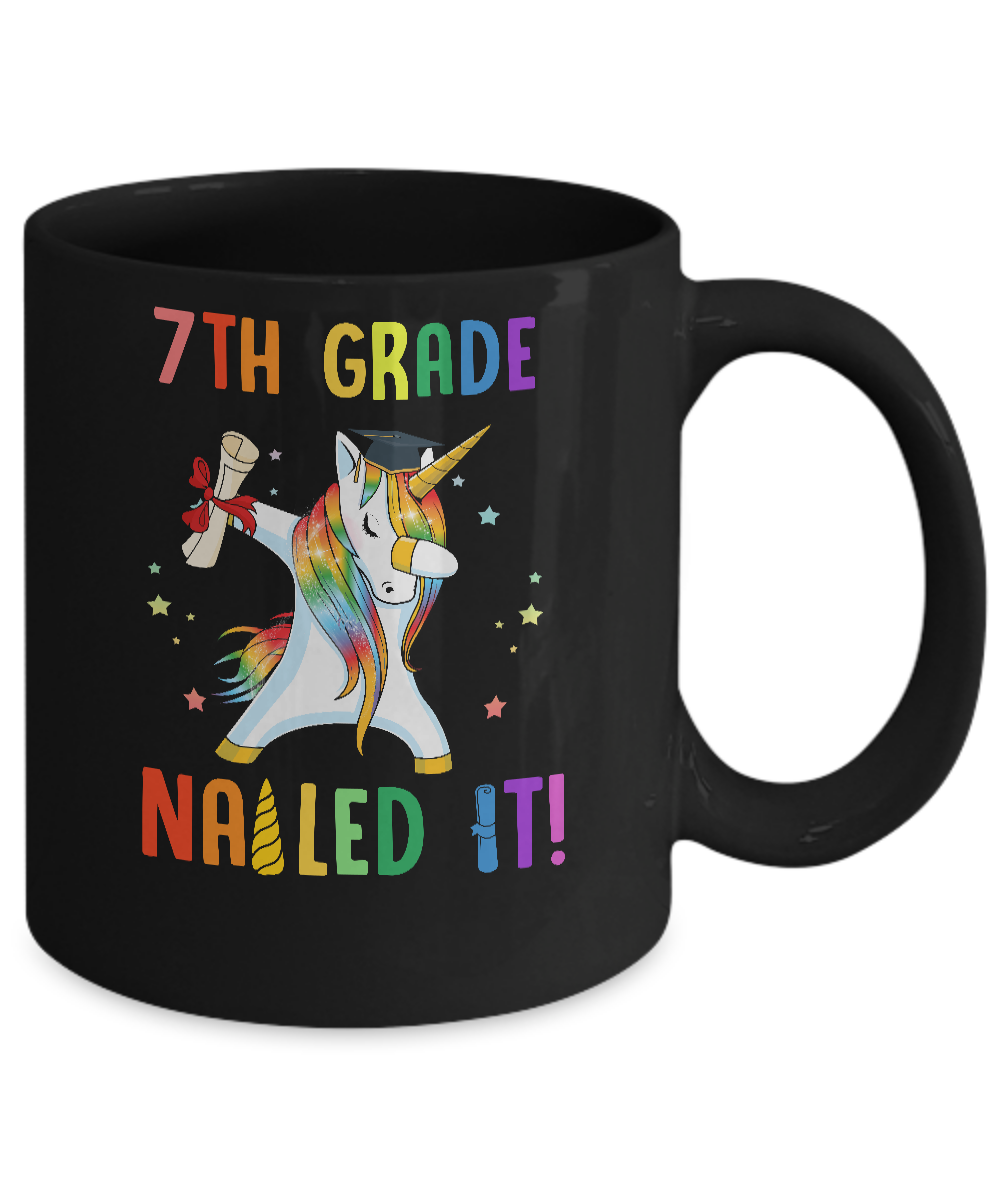 Dabbing 7th Grade Unicorn Nailed It Graduation Class Of 2022 Mug Coffee Mug | Teecentury.com