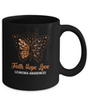 Faith Hope Love Orange Butterfly Leukemia Awareness Mug Coffee Mug | Teecentury.com