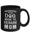 Promoted From Dog Mom To Human Mom Gifts Mug Coffee Mug | Teecentury.com