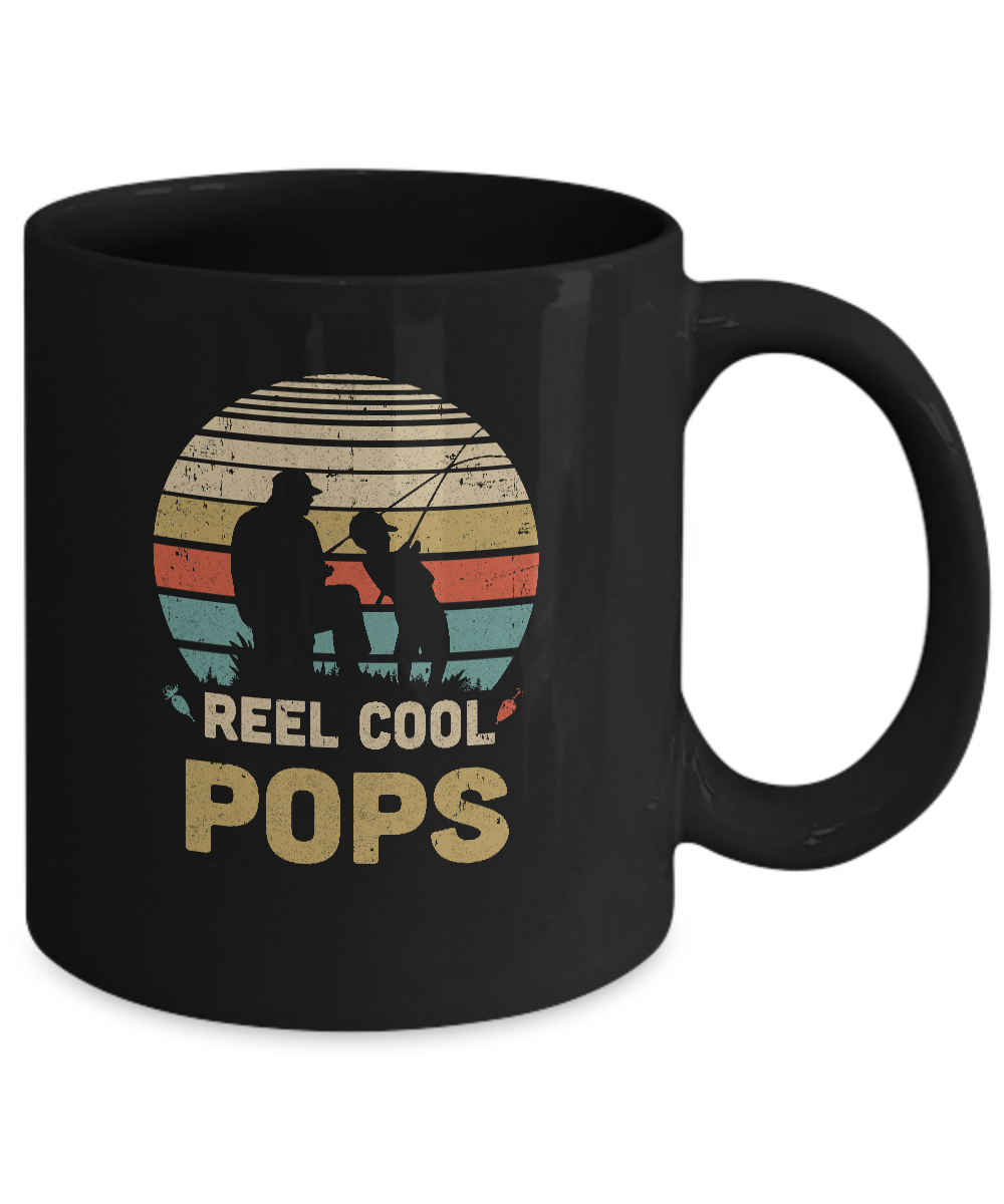 Vintage Father's Day Gift Reel Cool Pops Fishing Mug Coffee Mug | Teecentury.com