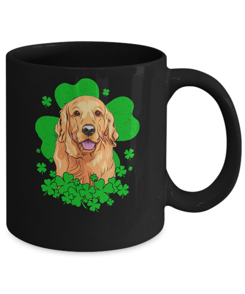 Golden Retriever St. Patrick's Day Clovers Mug Coffee Mug | Teecentury.com