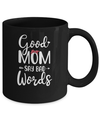 Funny Mom Gift, Good Moms Say Bad Words Travel Tumbler Mug, Cute
