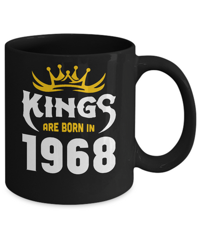 Kings Are Born In 1968 Birthday Gift Coffee Mug | Teecentury.com