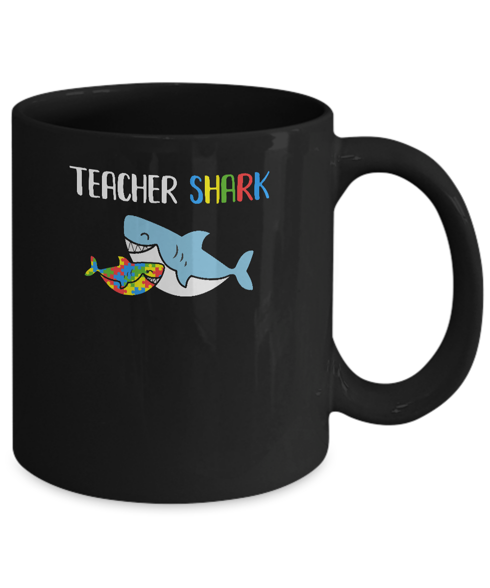 Teacher Shark Support Autism Awareness For Child Mug Coffee Mug | Teecentury.com