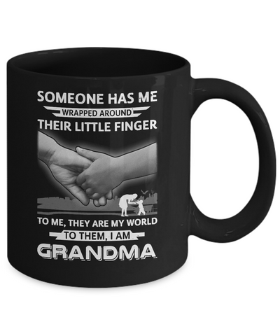 Someone Has Me Wrapped Around Their Little Finger Grandma Mug Coffee Mug | Teecentury.com