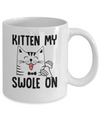 Kitten My Swole On Cat Fitness Gym Mug Coffee Mug | Teecentury.com