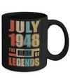 Vintage Retro July 1948 Birth Of Legends 74th Birthday Mug Coffee Mug | Teecentury.com