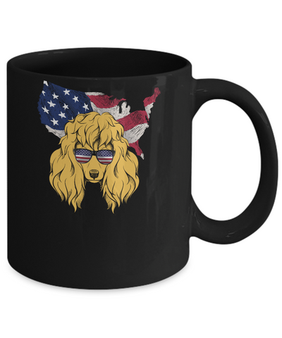 Funny Patriot Poodle Dog 4Th Of July American Flag Mug Coffee Mug | Teecentury.com