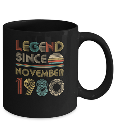 Legend Since November 1980 Vintage 42th Birthday Gifts Mug Coffee Mug | Teecentury.com