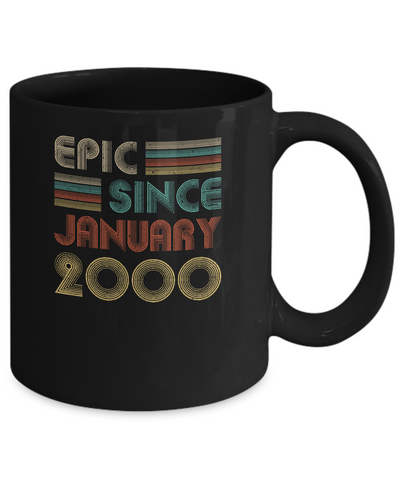 Epic Since January 2000 Vintage 22th Birthday Gifts Mug Coffee Mug | Teecentury.com