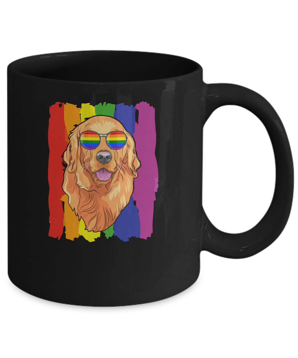 Funny Retrievers Golden LGBT LGBT Pride Gifts Mug Coffee Mug | Teecentury.com