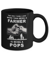 Love More Than Farmer Being A Pops Fathers Day Mug Coffee Mug | Teecentury.com