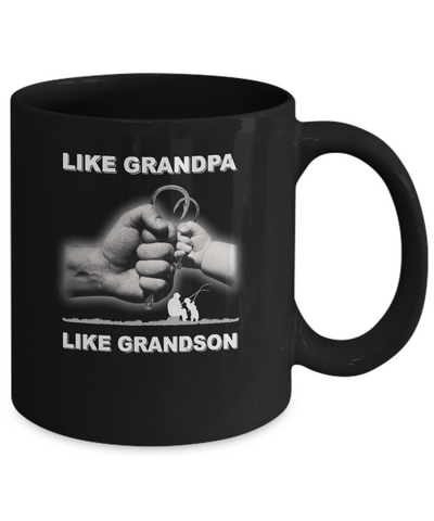 Like Grandpa Like Grandson Fishing Fish Fathers Day Mug Coffee Mug | Teecentury.com