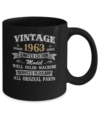 Vintage 59th Birthday Funny 1963 All Original Parts Mug Coffee Mug | Teecentury.com