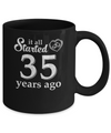 35Th Wedding Anniversary Married Couples 1987 Husband Wife Mug Coffee Mug | Teecentury.com