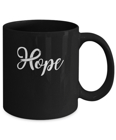 Lung Cancer Awareness White Ribbon Hope Mug Coffee Mug | Teecentury.com