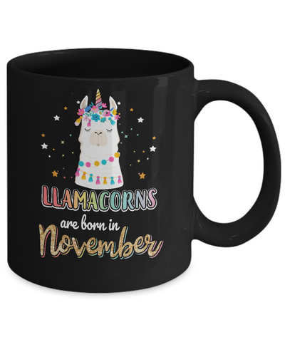 Llama Unicorn Llamacorns Born In November Birthday Gift Mug Coffee Mug | Teecentury.com