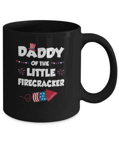 4th Of July Birthday Daddy Of The Little Firecracker Mug Coffee Mug | Teecentury.com