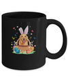 Golden Retriever Bunny Hat Rabbit Easter Eggs Mug Coffee Mug | Teecentury.com