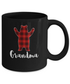 Red Grandma Bear Buffalo Plaid Family Christmas Pajamas Mug Coffee Mug | Teecentury.com