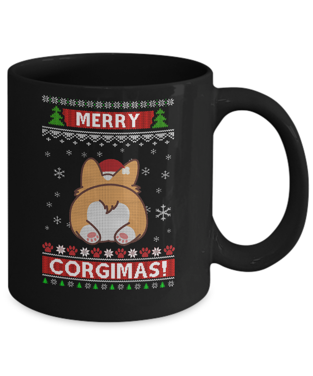 Xmas Merry Corgmas Santa Corgi Ugly Christmas Sweater Mug Coffee Mug | Teecentury.com