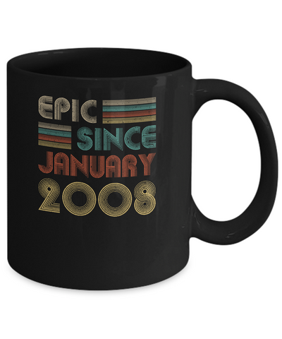 Epic Since January 2008 Vintage 14th Birthday Gifts Mug Coffee Mug | Teecentury.com