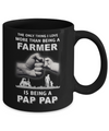 Love More Than Farmer Being A Pap Pap Fathers Day Mug Coffee Mug | Teecentury.com