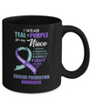 Suicide Prevention I Wear Teal And Purple For My Niece Mug Coffee Mug | Teecentury.com