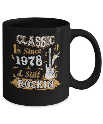 Vintage Classic Since 1978 With Rockin 44th Birthday Mug Coffee Mug | Teecentury.com