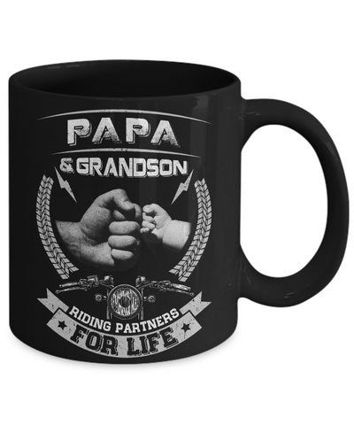 Motocross Papa And Grandson Riding Partners For Life Mug Coffee Mug | Teecentury.com