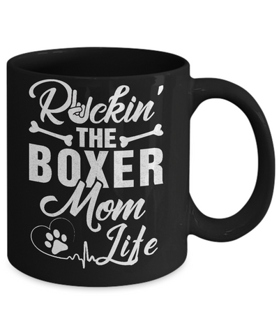 Rockin The Boxer Mom Life Mug Coffee Mug | Teecentury.com